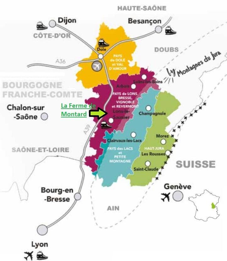 La Ferme De Montard Bed & Breakfast Montmorot Luaran gambar